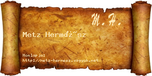 Metz Hermész névjegykártya